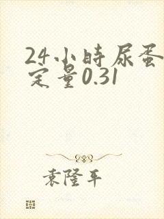 24小时尿蛋白定量0.31