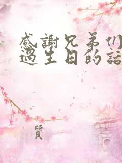 感谢兄弟们陪我过生日的话