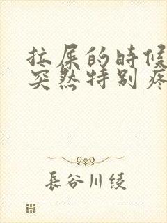 拉屎的时候肚子突然特别疼