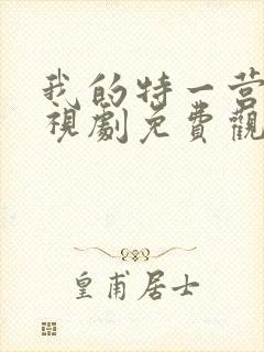 我的特一营 电视剧免费观看全集