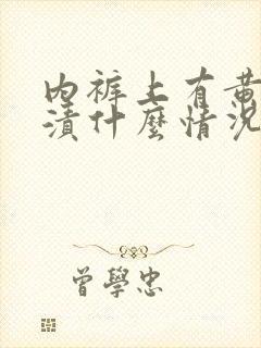 内裤上有黄色尿渍什么情况