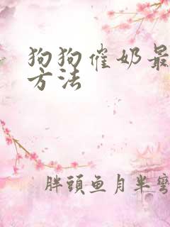 狗狗催奶最快的方法