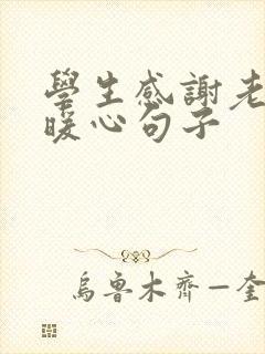 学生感谢老师最暖心句子