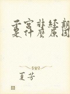 子宫非经期出血是什么原因造成的