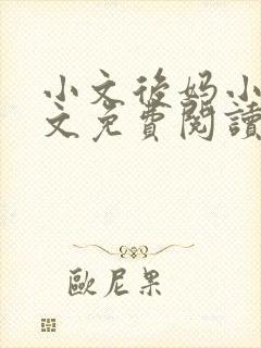 小文后妈小说全文免费阅读最新章节