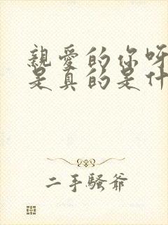 亲爱的你呀爱你是真的是什么歌