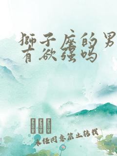 狮子座的男人占有欲强吗