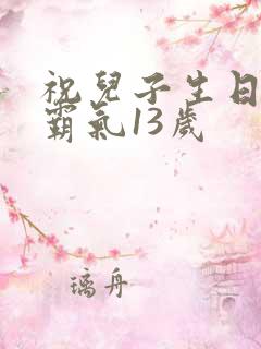 祝儿子生日短句霸气13岁