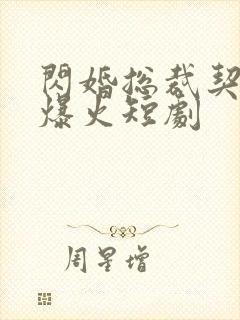 闪婚总裁契约妻爆火短剧