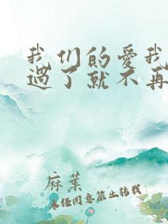 我们的爱我明白过了就不再回来歌词