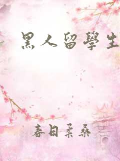 黑人留学生h