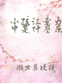 小孩注意力不集中是什么原因造成的