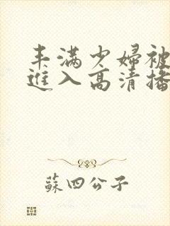 丰满少妇被猛烈进入高清播放