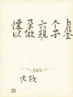 怀孕六个月了可以做亲子鉴定吗