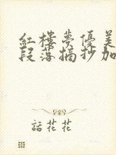 红楼梦优美句子段落摘抄加赏析300字