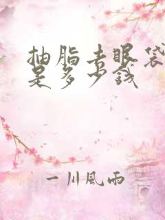 抽脂去眼袋价格是多少钱