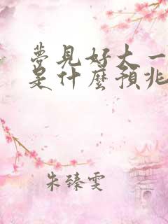 梦见好大一条蛇是什么预兆