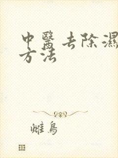 中医去除湿气的方法