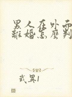 男人在外面出轨离婚怎么判