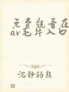 免费观看在线的av毛片入口网站大全