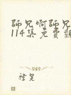 师兄啊师兄动漫114集免费观看