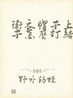 卫衣帽子上的绳子怎么打结好看