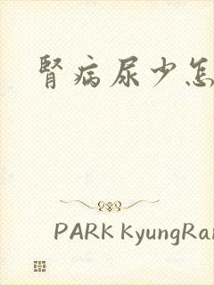 肾病尿少怎么办