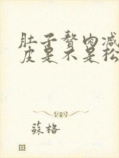 肚子赘肉减掉了皮是不是松了