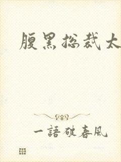 腹黑总裁太凶猛