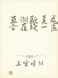 亚洲欧美成人综合在线一区