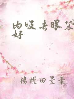 内吸去眼袋好不好