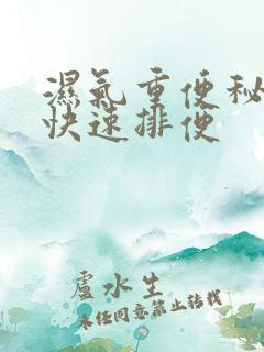 湿气重便秘怎么快速排便