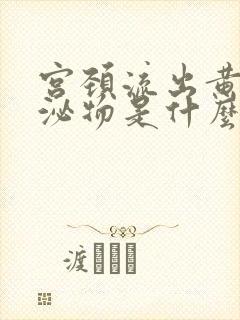 宫颈流出黄色分泌物是什么原因