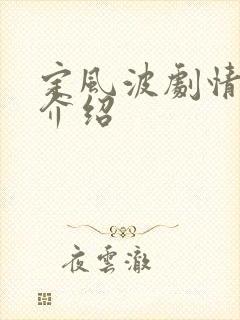 定风波剧情分集介绍