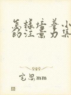 怎样培养小孩子的注意力集中