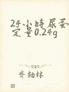 24小时尿蛋白定量0.24g