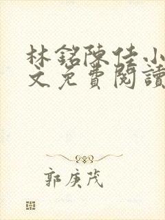 林铭陈佳小说全文免费阅读最新章节