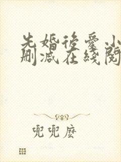 先婚后爱小说无删减在线阅读