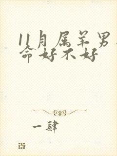 11月属羊男人命好不好