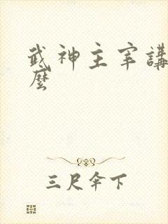 武神主宰讲的什么