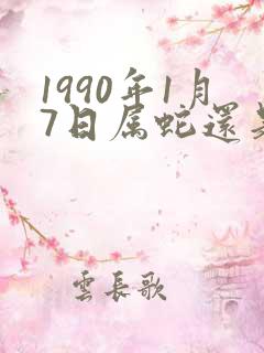 1990年1月7日属蛇还是马