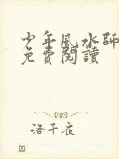 少年风水师小说免费阅读