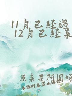 11月已经过去 12月已经来到唯美句子