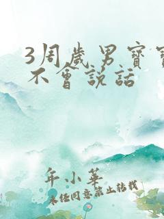 3周岁男宝宝还不会说话