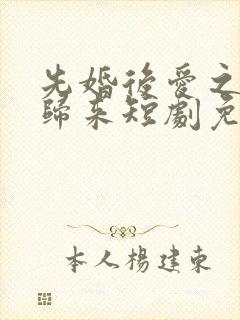 先婚后爱之亡夫归来短剧免费全集免费播放