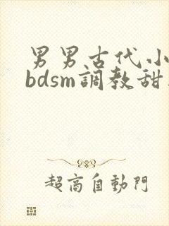 男男古代小哥儿bdsm调教甜宠小说