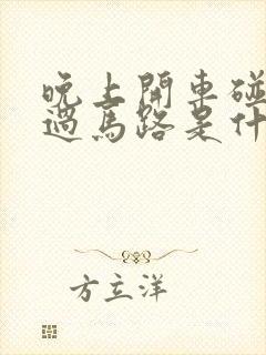 晚上开车碰见蛇过马路是什么征兆