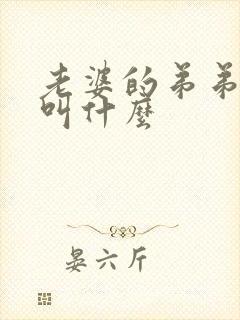 老婆的弟弟应该叫什么