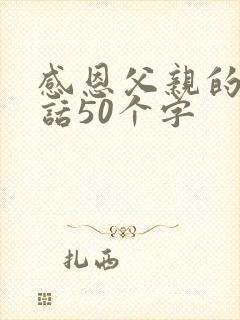 感恩父亲的一段话50个字