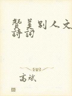 赞美别人文采的诗词